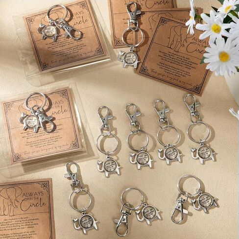 Friendsgiving Elephant Gifts for Women Friend Keychains Bulk Thank You Cards for Bestie Thanksgiving Christmas in Saudi Arabia