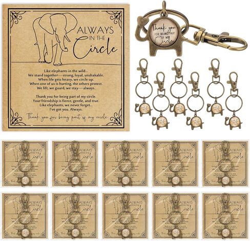 Friendsgiving Elephant Gifts for Women Friend Keychains Bulk Thank You Cards for Bestie Thanksgiving Christmas in Saudi Arabia
