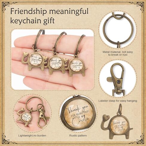 Friendsgiving Elephant Gifts for Women Friend Keychains Bulk Thank You Cards for Bestie Thanksgiving Christmas in Saudi Arabia