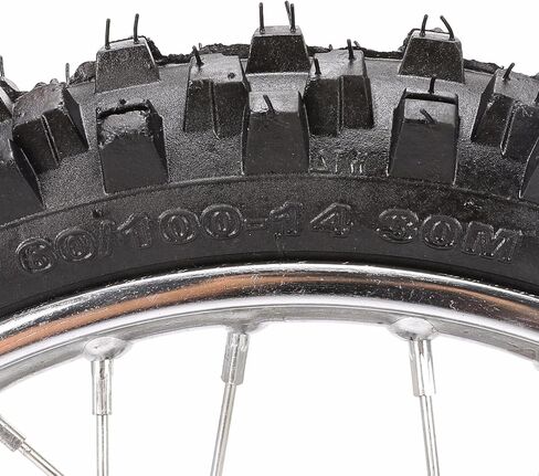 14" 12" Complete Front & Rear Wheel Assembly Set 60/100-14 & 80/100-12 Tire Rim Wheel with Brake Rotors, 420 Sprocket for Dirt Bike KX65 XR70 110cc 125cc Pit Bike in Saudi Arabia