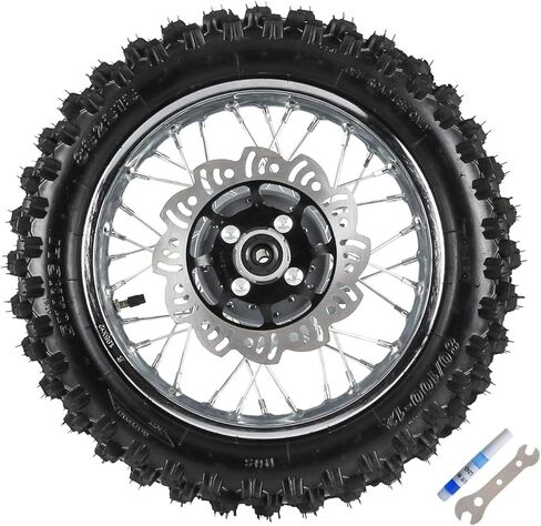 14" 12" Complete Front & Rear Wheel Assembly Set 60/100-14 & 80/100-12 Tire Rim Wheel with Brake Rotors, 420 Sprocket for Dirt Bike KX65 XR70 110cc 125cc Pit Bike in Saudi Arabia