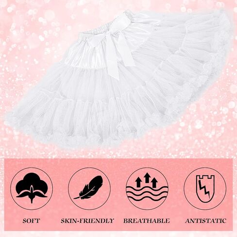 Women's Petticoat Skirt Puffy Tutu Tulle Skirt Ballet Dance Pettiskirts Underskirt in Kuwait
