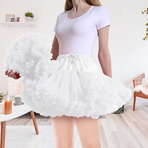 Women's Petticoat Skirt Puffy Tutu Tulle Skirt Ballet Dance Pettiskirts Underskirt in Kuwait