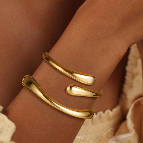 الأساور الذهبية للنساء العصرية ، سوار سوار مطلي بالذهب مقاس 18 ألف in Kuwait