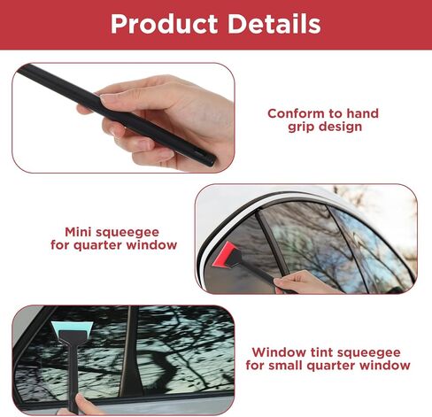 6Pcs Window Tint Tools, Mini Squeegee Kit, Small Quarter Window Tint Squeegee, Vinyl Wrap Tools for Car Wrapping Windows Film Mirrors Cleaning in Saudi Arabia