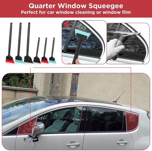 6Pcs Window Tint Tools, Mini Squeegee Kit, Small Quarter Window Tint Squeegee, Vinyl Wrap Tools for Car Wrapping Windows Film Mirrors Cleaning in Saudi Arabia