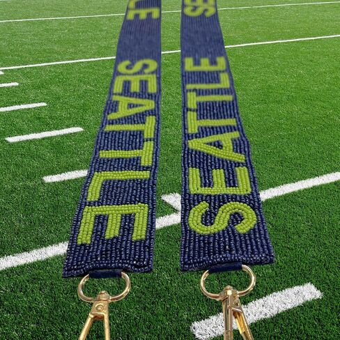 Seattle Blue Beaded Prest Letters Green Letters 49 "Length Pro Football Stadium معتمد in Saudi Arabia