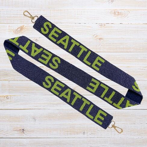 Seattle Blue Beaded Prest Letters Green Letters 49 "Length Pro Football Stadium معتمد in Saudi Arabia