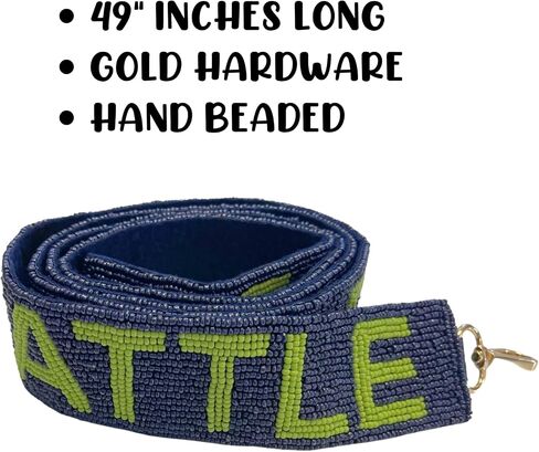 Seattle Blue Beaded Prest Letters Green Letters 49 "Length Pro Football Stadium معتمد in Saudi Arabia
