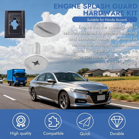 90674-ty2-A01 90105-TBA-A00 14 PCS محرك Splash Shield مجموعة أجهزة المحرك براغي الدبوس السفلى محركات Splash Shield Bolt Screwer Clip متوافق مع Honda Accord Civic مع Acura مع Acura in Saudi Arabia