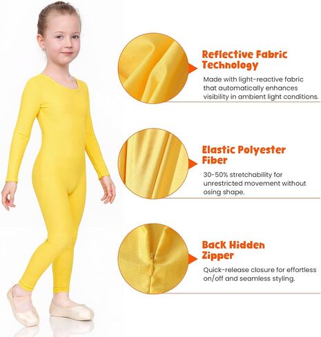 Wildarms Girls Und Sleeve Dance Unitard - يوتار الكامل للجسم للباليه والجمباز والأداء in Kuwait