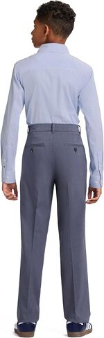 Tommy Hilfiger Boys Long Sleeve Patterned Dress Shirt, Collared Button-Down Style with Cuffs & Shirttail Hem in Saudi Arabia