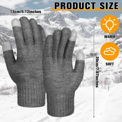 Berlune Alpaca Wool Gloves Thermal Winter Warm Touch Screen Knitted Gloves Working Running Biking Driving for Men and Women in Saudi Arabia