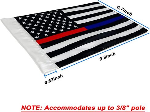 Motorcycle Flag,Thin Blue Red Green Line American Flag,Double Sided Double Stitched Motorcycle Flag 7x10 in Kuwait