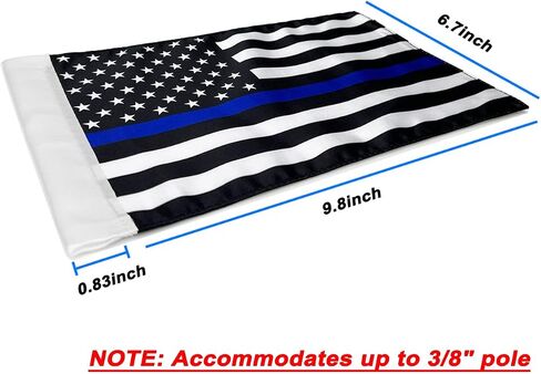 Motorcycle Flag,Thin Blue Red Green Line American Flag,Double Sided Double Stitched Motorcycle Flag 7x10 in Kuwait