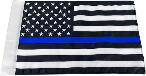 Motorcycle Flag,Thin Blue Red Green Line American Flag,Double Sided Double Stitched Motorcycle Flag 7x10 in Kuwait