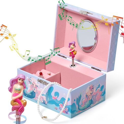 Jewelkeeper Jewelry Box for Girls - Toddler Jewlery Box - Girls Jewelry Box 6-8 - Blonde Princess Musical Jewelry Boxes, The Beautiful Dreamer Tune and Spinning Doll in Saudi Arabia