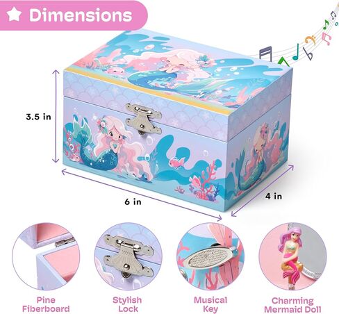 Jewelkeeper Jewelry Box for Girls - Toddler Jewlery Box - Girls Jewelry Box 6-8 - Blonde Princess Musical Jewelry Boxes, The Beautiful Dreamer Tune and Spinning Doll in Saudi Arabia