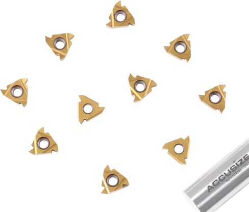 Accusize Industrial Tools 16er Ag60 Carbide Inserts, Tin Coated, 10 Pcs/Box, 2652-0025 in Saudi Arabia