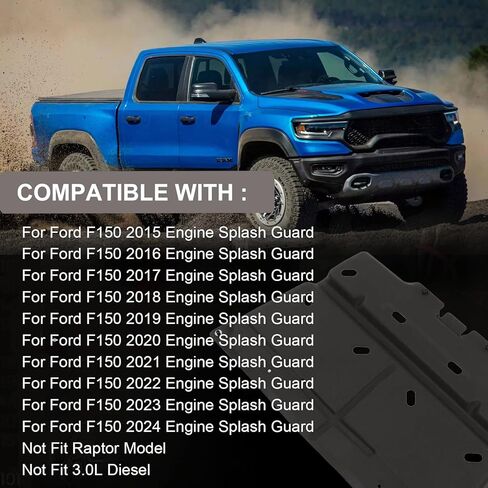 محرك Splash Shield Guard ML3Z-7222-D متوافق مع Ford F150 F-150 2015 2015 2017 2018 2019 2020 2021 2022 2023 2024 Splash Guard in Kuwait