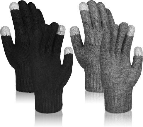 Berlune Alpaca Wool Gloves Thermal Winter Warm Touch Screen Knitted Gloves Working Running Biking Driving for Men and Women in Saudi Arabia