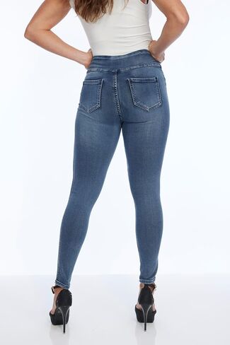 LIOR PARIS Women’s Classic Jane Skinny Jeans Ultra Stretch Denim Pull-On Waistband Super Skinny Fit Functional Back Pockets in Kuwait