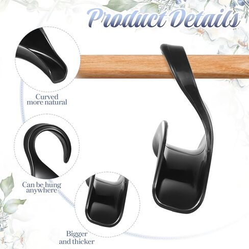 20PCS Purse Bag Hanger for Closet, Black Plastic Backpack Rack Holder Handbag Organizer Hanging Hooks for Home Storage Tote Bag Backpacks Satchels in Kuwait