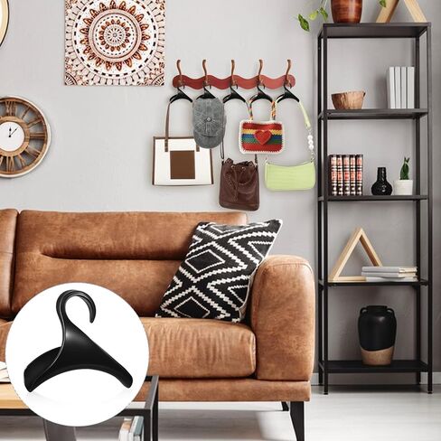 20PCS Purse Bag Hanger for Closet, Black Plastic Backpack Rack Holder Handbag Organizer Hanging Hooks for Home Storage Tote Bag Backpacks Satchels in Kuwait