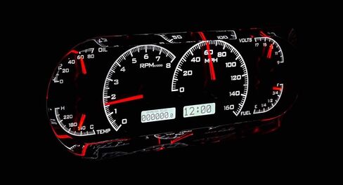 Dakota Digital Universal Recessed Oval VHX Analog Gauges Black / White VHX-1018-K-W in Saudi Arabia