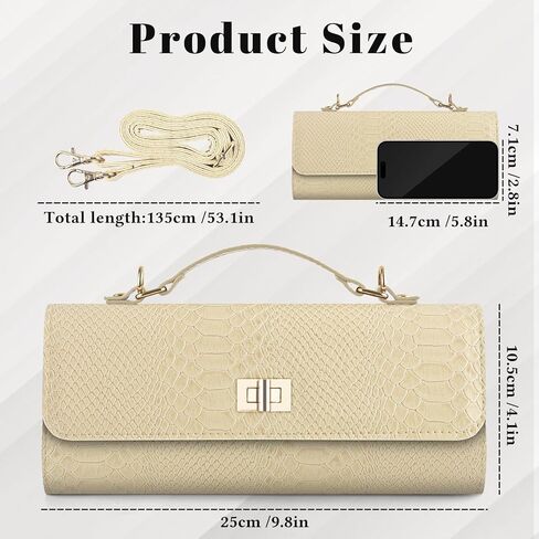 ERKOON Evening Bag Clutch Purses Women Handbag for Formal Wedding Party Cocktail Prom Crossbody Envelope Bag in Kuwait