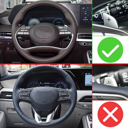 Aluminum Alloy Steering Wheel Shift Paddle Extension Sticker Auto Parts for Hyundai Sonata Hybrid(2020-2023), Tucson/Santa Cruz(2022-2024), Palisade(2023-2025) (red) in Saudi Arabia
