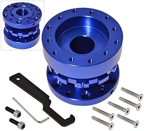 موزعي AJP Universal 6-Bolt 1.7 بوصة ~ 3inch الداخلية القابلة للتعديل موسع التوجيه تمديد محول مجموعة محول مجموعة المحول (Neo Chrome) in Saudi Arabia