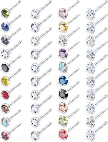 18G 20G 22G حلقات الأنف ترصيع خارقة المجوهرات للنساء 316L من الصلب الجراحي L على شكل شكل مستقيم الماس CZ أنف الأزرار مجوهرات ثقب الفو in Kuwait