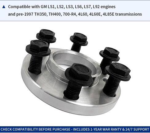 LS Crankshaft Spacer With Bolts Fits GM LS1 LS2 LS3 LS6 LS7 L92 LS With Bolts OEM#601010K LS Short Crank Flexplate Spacer With Bolts Coil Brackets Spacers And Bolts in Saudi Arabia