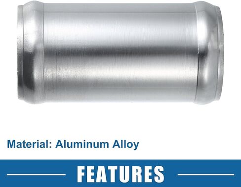Car Adapter Joiner Pipe Universal 38mm 1.50" OD 76mm 2.99" Length Connector Tubing Adapter Aluminum Alloy Silver Tone in Saudi Arabia