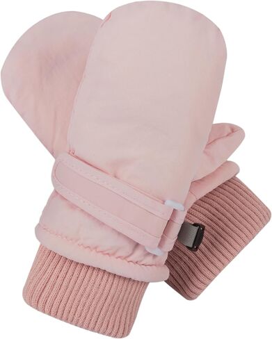 Winter Ski-Gloves for Kids - Boys-Girls-Warm-Plus-Velvet-Thickened Mittens Children-Cold-Weather Glove 2-4 Y in Saudi Arabia