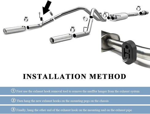 2 PCS Car Rubber Exhaust Hanger, Heavy Duty Muffler Exhaust Insulator Bushing Mount, Adjustable High Density Shockproof Muffler Hanger with 2 Holes for Most Vehicles in Saudi Arabia