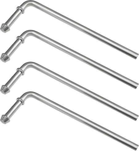 4 PCS 90° Bend Exhaust Hanger Rods, 3/8 x 7.6 Inch Bent Rod Universal Hanger Weld on Kit, Heavy Duty Galvanized Rods Weld Bracket Kit for Wide Range of Exhaust Pipes in Saudi Arabia