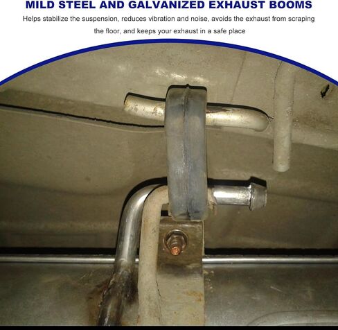 4 PCS 90° Bend Exhaust Hanger Rods, 3/8 x 7.6 Inch Bent Rod Universal Hanger Weld on Kit, Heavy Duty Galvanized Rods Weld Bracket Kit for Wide Range of Exhaust Pipes in Saudi Arabia