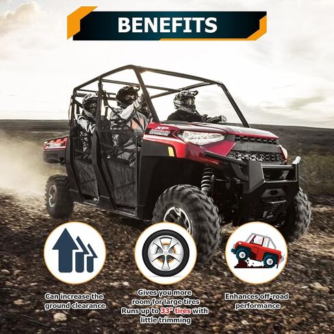 WEISEN 3 بوصة الكامل مجموعة الرفع الأمامية والخلفية عرض الرفع الفاصل المتوافق مع Polaris Ranger 1000 XP Crew 2018-2025 in Saudi Arabia