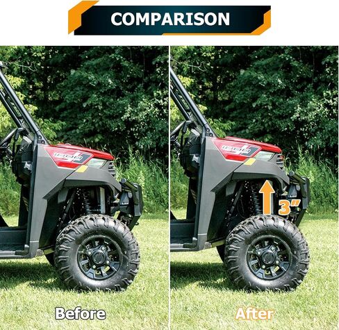 WEISEN 3 بوصة الكامل مجموعة الرفع الأمامية والخلفية عرض الرفع الفاصل المتوافق مع Polaris Ranger 1000 XP Crew 2018-2025 in Saudi Arabia