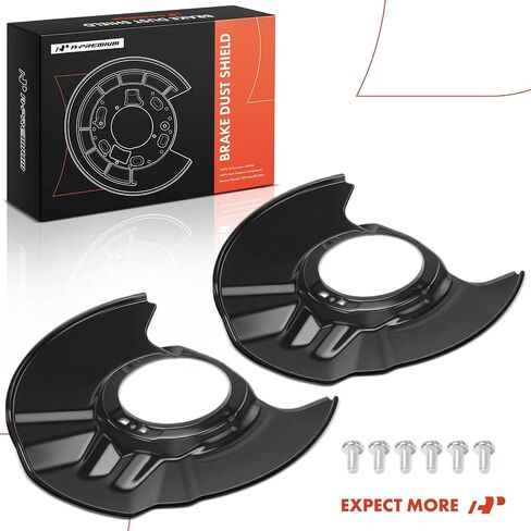 A-Premium الأمامي السائق ودرع غبار الفرامل الجانبي A-Premium متوافق مع نماذج هوندا-Civic 2016-2021 ، 2-PC Set in Saudi Arabia