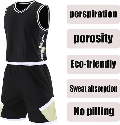 Basketball Jerseys Sets Mesh Breathable Vest Shorts Sets Children Teenagers Men Women Customized Number Name in Saudi Arabia