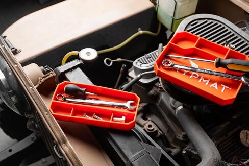 GRYPMAT PLUS GRIP MAT for Mechanics - صينية أدوات السيليكون المرنة غير المنقولة - منظم الأدوات لمربع الأدوات - حصيرة أداة خالية من المغناطيسية ، سهلة التنظيف - صغيرة ، برتقالية in Saudi Arabia