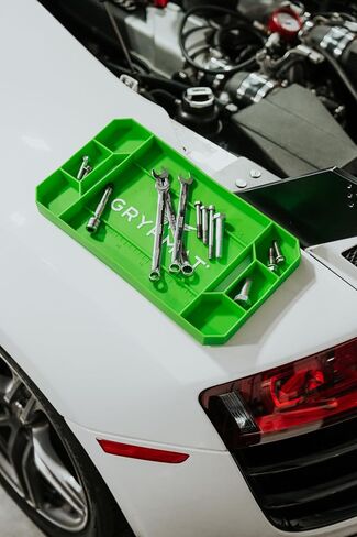 GRYPMAT PLUS GRIP MAT for Mechanics - صينية أدوات السيليكون المرنة غير المنقولة - منظم الأدوات لمربع الأدوات - حصيرة أداة خالية من المغناطيسية ، سهلة التنظيف - صغيرة ، برتقالية in Saudi Arabia