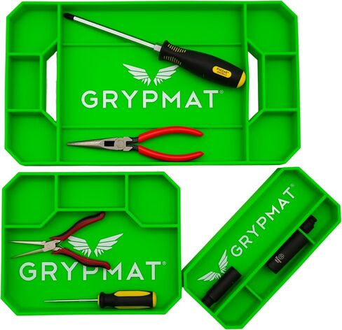 GRYPMAT PLUS GRIP MAT for Mechanics - صينية أدوات السيليكون المرنة غير المنقولة - منظم الأدوات لمربع الأدوات - حصيرة أداة خالية من المغناطيسية ، سهلة التنظيف - صغيرة ، برتقالية in Saudi Arabia
