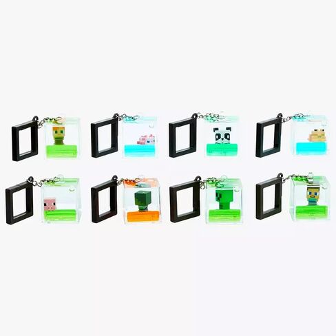 Minecraft Tsunameez Blind Bag Bagchains Bundle - 3 Pack Tsunameez Minecraft Keychains Collection مع ملصقات المكافآت | تجميع البضائع ألعاب الفيديو in Saudi Arabia