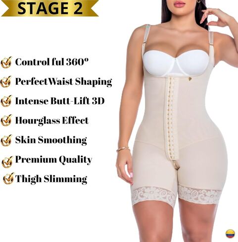 Fajas Colombianas Stage 2 Post Surgery – Shapewear BBL Recovery, Tummy Tuck Compression & Butt Lifter Body Shaper in Saudi Arabia