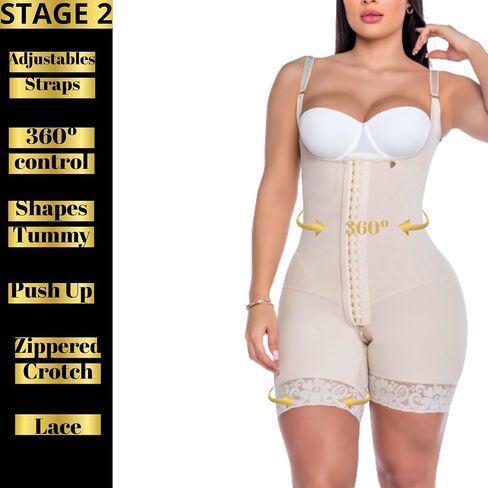 Fajas Colombianas Stage 2 Post Surgery – Shapewear BBL Recovery, Tummy Tuck Compression & Butt Lifter Body Shaper in Saudi Arabia