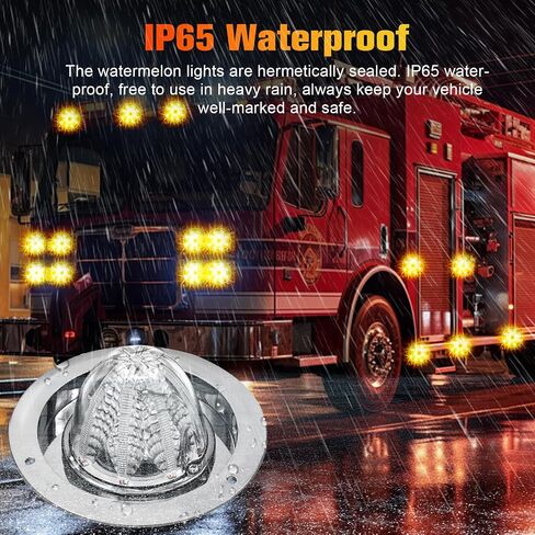 Dreamdragon 2PCS 16 LED LED LENS LENS CLEAR ALBER LED MARKER TRAND TRAND FAXILIARY LIGHTS مع إطار من الفولاذ المقاوم للصدأ وقاعدة ، 12V-24V شفة ملائمة لمقطورات الشاحنات شبه الشاحنة RVS in Saudi Arabia